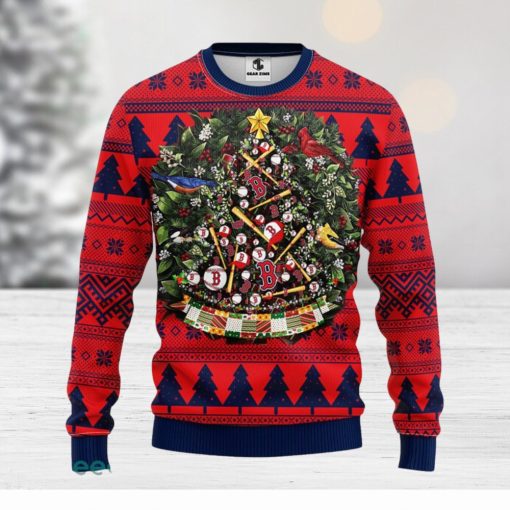 Boston Red Sox Christmas Tree Ugly Sweater