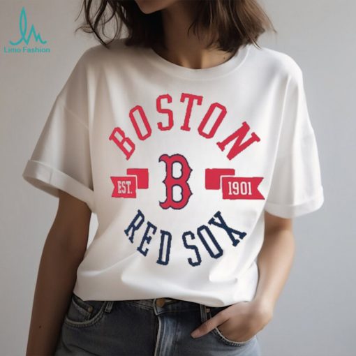 Boston Red Sox G III 4Her by Carl Banks White City Graphic Fitted T Shirt