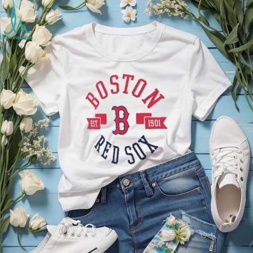 Boston Red Sox G III 4Her by Carl Banks White City Graphic Fitted T Shirt