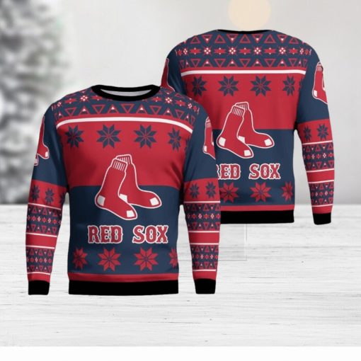 Boston Red Sox Winter Ugly Christmas Sweater Gift Holidays