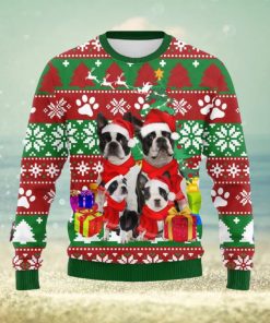 Boston Terrier Family Ugly Christmas Sweater Unisex Gift For Dog Lover, Funny Christmas