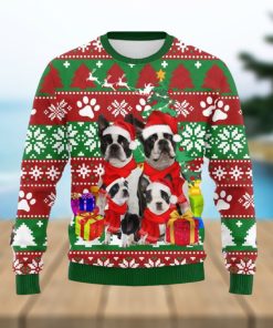 Boston Terrier Family Ugly Christmas Sweater Unisex Gift For Dog Lover, Funny Christmas