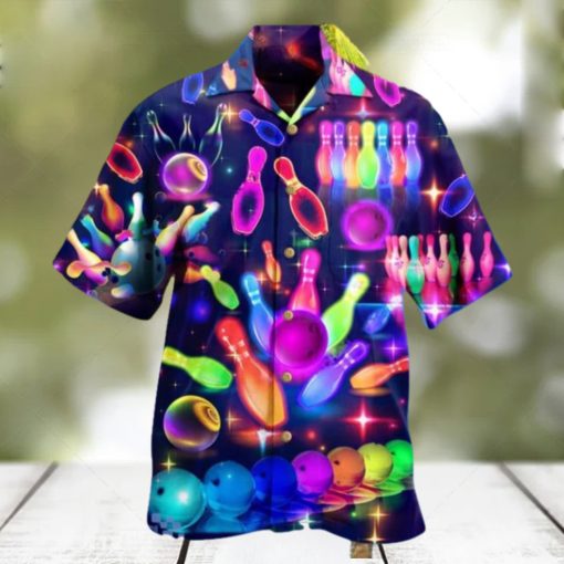 Bowling Rainbow Neon Style Limited Edition Hawaiian Shirt Best Gift