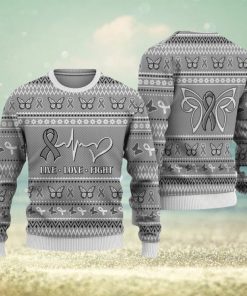 Brain Cancer Christmas Sweatshirt Nordic Seamless Knitted Sweater Trending For Men And Women Gift Holidays