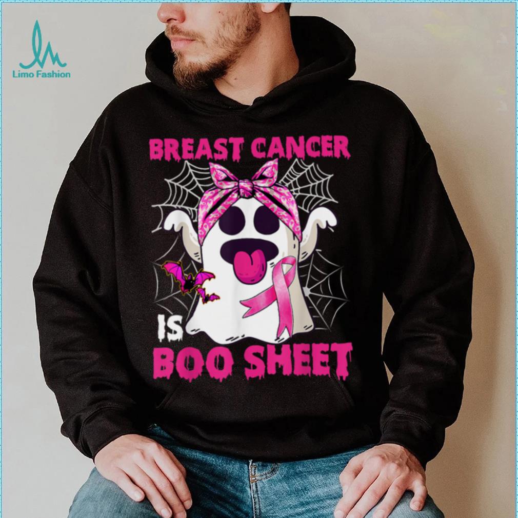 Breast Cancer Is Boo Sheet Halloween Funny Ghost Pink Ribbon T Shirt -  Limotees