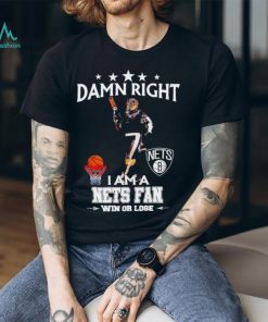 BrooklyKnight mascot damn right I am a Nets fan win or lose shirt