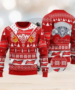 Budweiser Beer Knitted Xmas Sweater Gift Men And Women