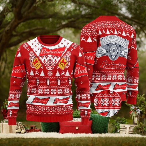 Budweiser Beer Knitted Xmas Sweater Gift Men And Women