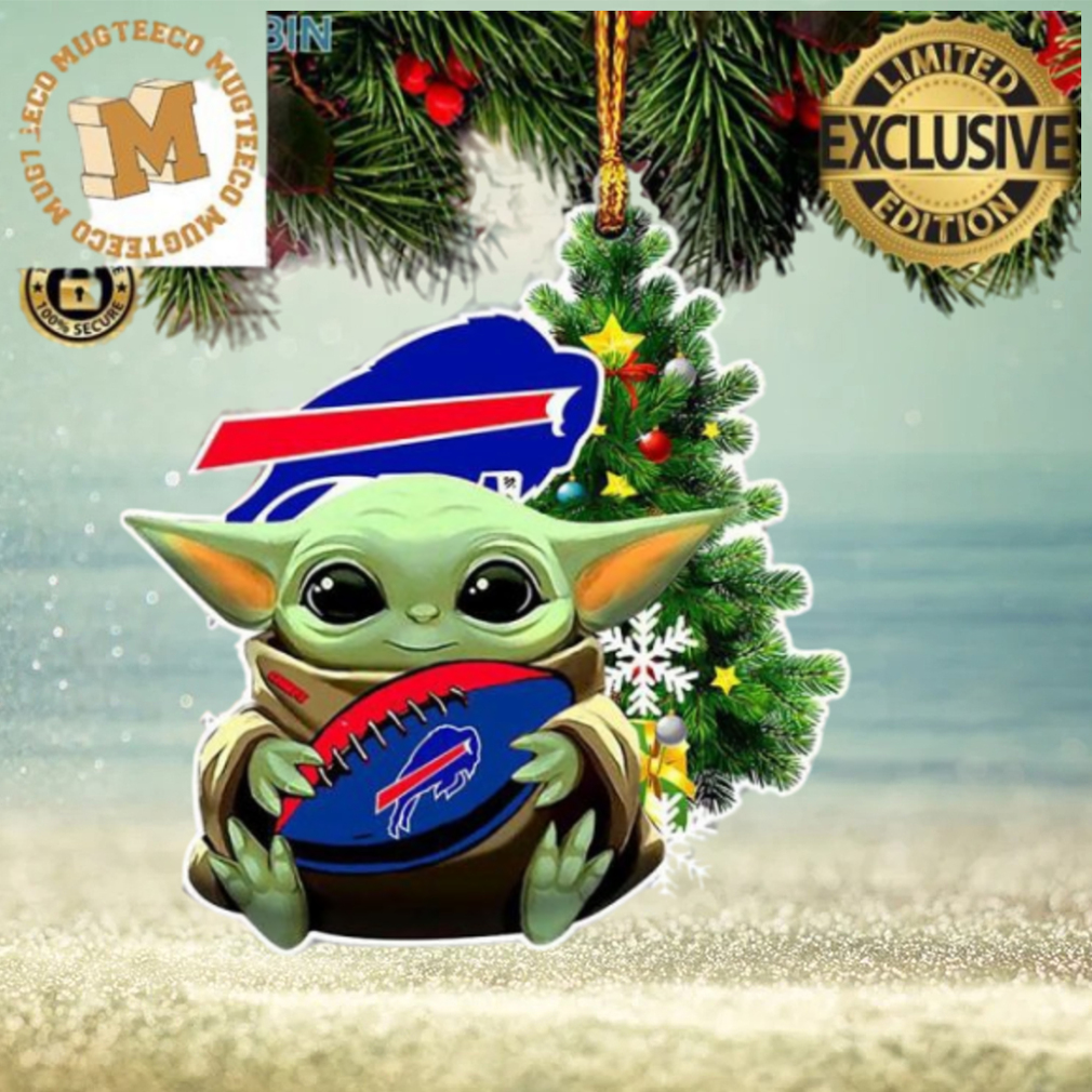 Star Wars Mandalorian Holding Baby Yoda 2023 Holiday 2023 Christmas  Decorations Ornament - Mugteeco