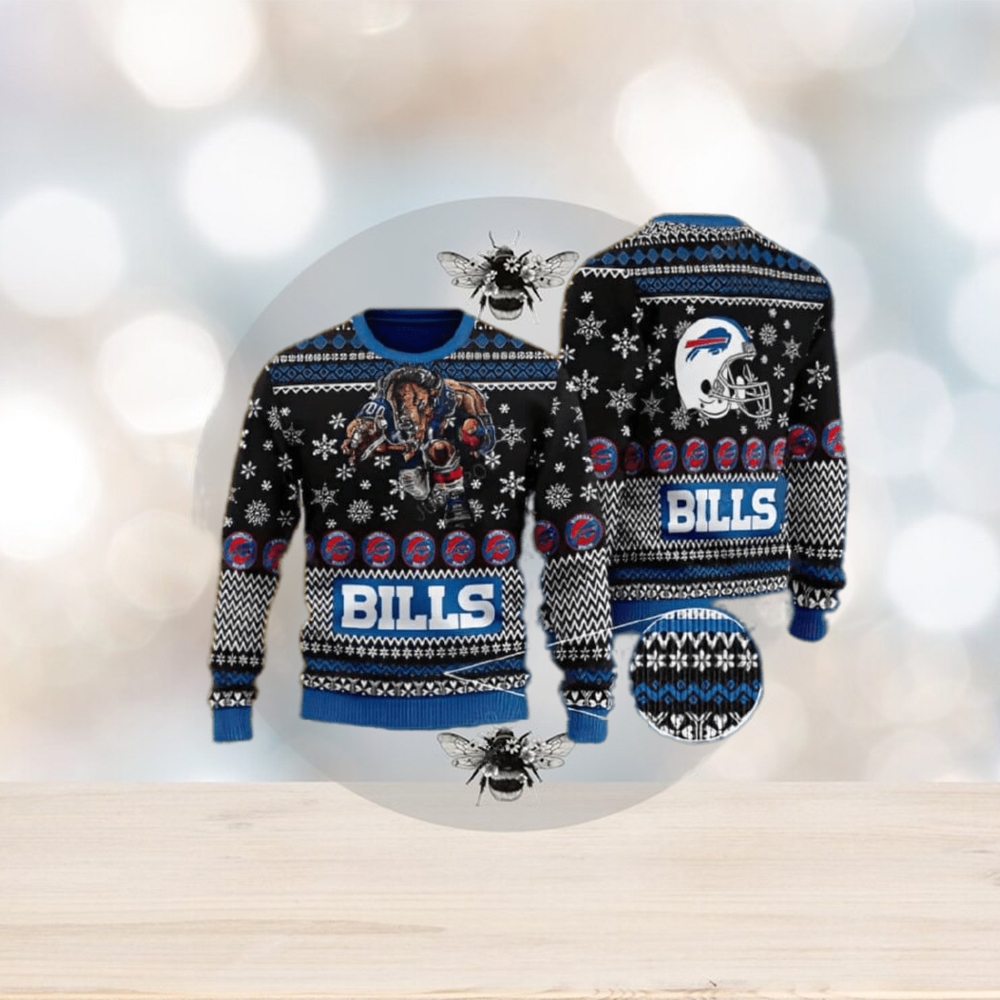Buffalo Bills NFL Knitted Holiday Dog Sweater