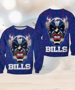 Buffalo Bills Halloween Clown Edition Unisex Winterize Ugly Sweater For Men And Women Gift Christmas