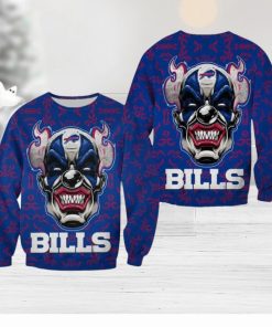 Buffalo Bills Halloween Clown Edition Unisex Winterize Ugly Sweater For Men And Women Gift Christmas