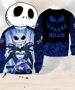 Buffalo Bills Jack Skellington Jumper Christmas Ugly Sweater Halloween For Men And Women