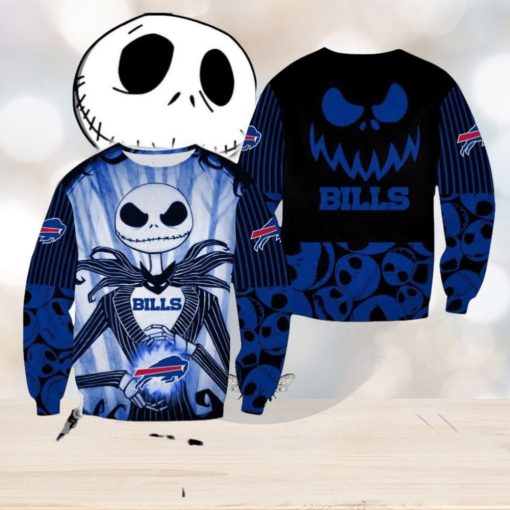 Buffalo Bills Jack Skellington Jumper Christmas Ugly Sweater Halloween For Men And Women