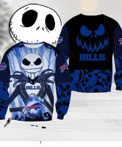 Buffalo Bills Jack Skellington Jumper Christmas Ugly Sweater Halloween For Men And Women