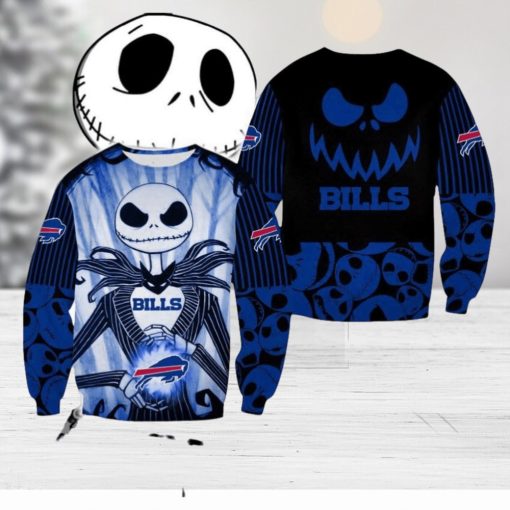 Buffalo Bills Jack Skellington Jumper Christmas Ugly Sweater Halloween For Men And Women