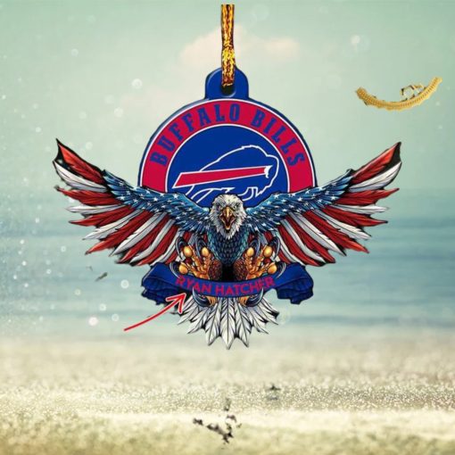 Buffalo Bills NFL American US Eagle Personalized Xmas Christmas Tree Decorations Ornament