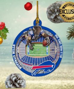 Buffalo Bills NFL Football Mascot Christmas Decorations Ceramic Orament