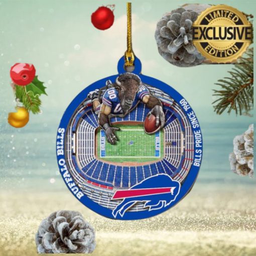 Buffalo Bills NFL Football Mascot Christmas Decorations Ceramic Orament