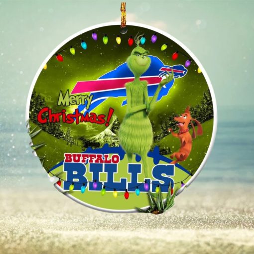 Buffalo Bills NFL Funny Grinch Christmas Ornaments.