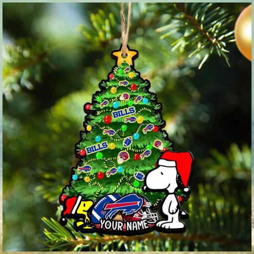 Buffalo Bills Personalized Your Name Snoopy And Peanut Ornament Christmas Gifts For NFL Fans SP161023132ID03
