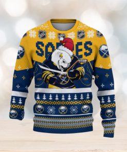 Buffalo Sabres Funny Ugly Christmas Sweater Angry For Men And Women Custom Name Gift Fans