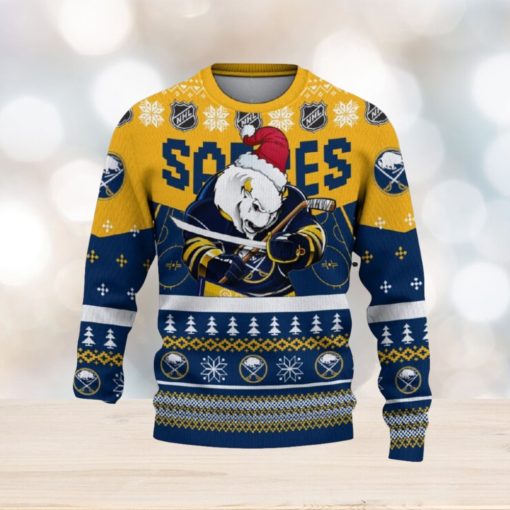 Buffalo Sabres Funny Ugly Christmas Sweater Angry For Men And Women Custom Name Gift Fans