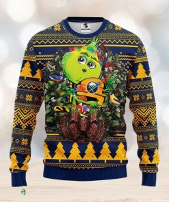 Buffalo Sabres Grinch Hug Christmas Ugly Sweater Christmas Gift For Fans Party Hoiliday Gift