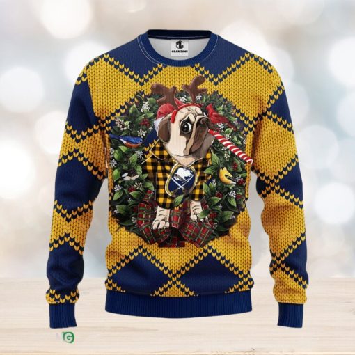 Buffalo Sabres Pub Dog Christmas Ugly Sweater 3D Christmas Xmas Sweater