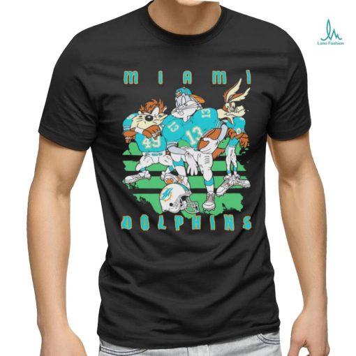Bugs Bunny Tasmanian Devil Wile E. Coyote Miami Dolphins shirt
