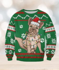 Bulldog Green Christmas Sweatshirt Christmas Ugly Sweater