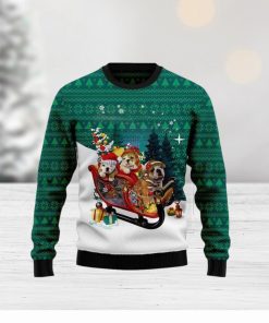 Bulldog Sleigh Ugly Christmas Sweater Hot AOP Gift For Men And Women