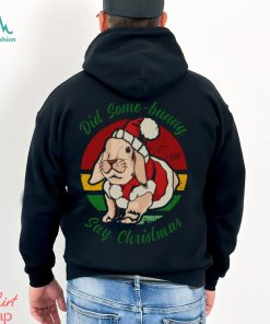 Bunny Santa Did Some Bunny Say Christmas shirt