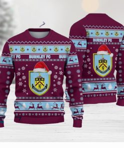 Burnley F.C Efl Logo Team Design Ugly Christmas Sweater For Fans Gift Unisex Sweatshirt