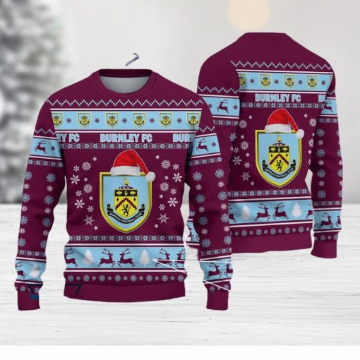 Burnley F.C Efl Logo Team Design Ugly Christmas Sweater For Fans Gift Unisex Sweatshirt