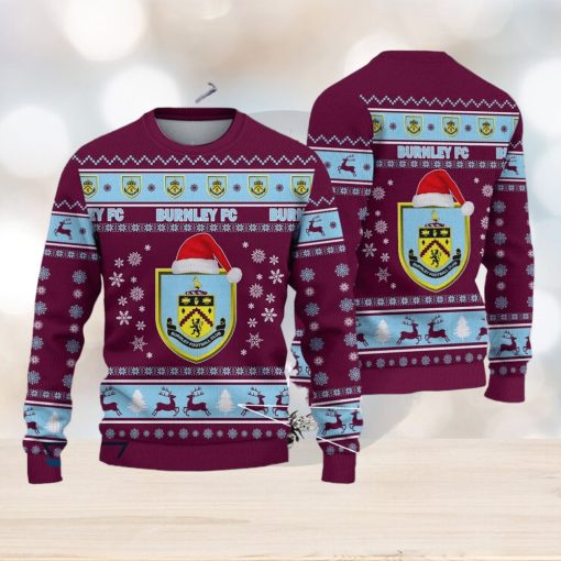 Burnley F.C Efl Logo Team Design Ugly Christmas Sweater For Fans Gift Unisex Sweatshirt