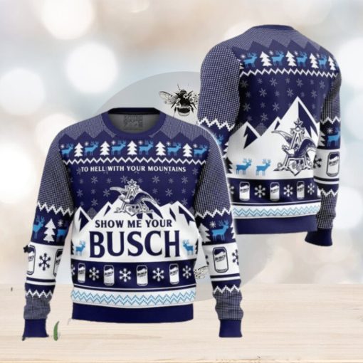 Busch Light Beer Ugly Christmas Sweater