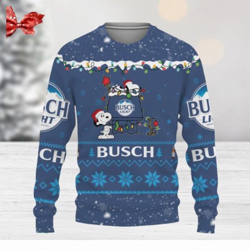 Busch Light Beers American Whiskey Beers Merry Christmas Snoopy House Cute Ugly Xmas Sweater AOP