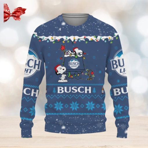 Busch Light Beers American Whiskey Beers Merry Christmas Snoopy House Cute Ugly Xmas Sweater AOP