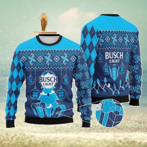 Busch Light Christmas Tree Snowflake Ugly Christmas Sweater Christmas Holiday Gift