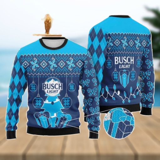 Busch Light Christmas Tree Snowflake Ugly Christmas Sweater Christmas Holiday Gift