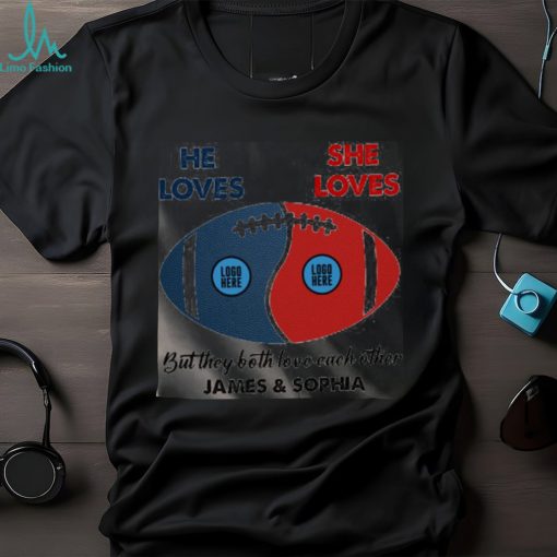 But They Both Love Each Other, Couple Gift, Personalized Shirt, Football Couple Shirt
