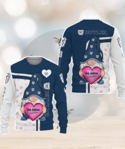 Butler Bulldogs Be Mine Valentine Gnomes With Valentine Football American Valentine Day Ugly Xmas AOP Sweater