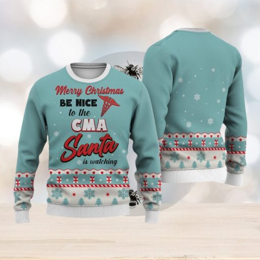 CMA Merry Christmas Be Nice Sweater Trending For Men And Women Gift Holidays