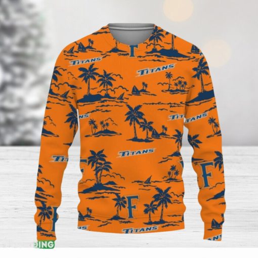 Cal State Fullerton Titans Aloha Hawaii Beach Ugly Christmas Sweater AOP Gift Holidays