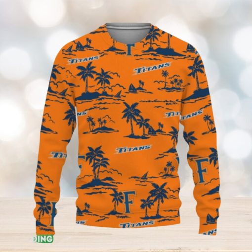 Cal State Fullerton Titans Aloha Hawaii Beach Ugly Christmas Sweater AOP Gift Holidays