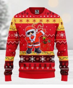 Calgary Flames Dabbing Santa Claus Xmas Ugly Christmas Sweater Best Christmas Gift Ideas