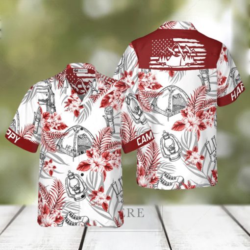 Camping Hawaiian Shirt For Summer