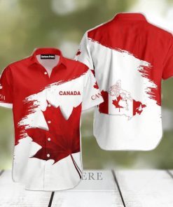 Canada Maple Leaf Tartan Red And White Aloha Hawaiian Shirt