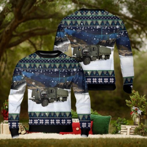 Canadian Army Navistar 7000 series 7000 MV cargo truck Christmas AOP Sweater Christmas Gift Sweater